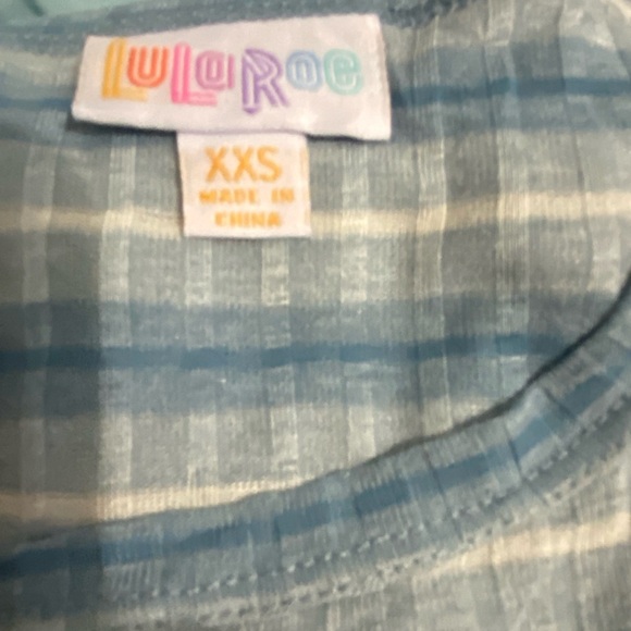 LuLaRoe Blue and White A-Line Midi Dress - Picture 10 of 11